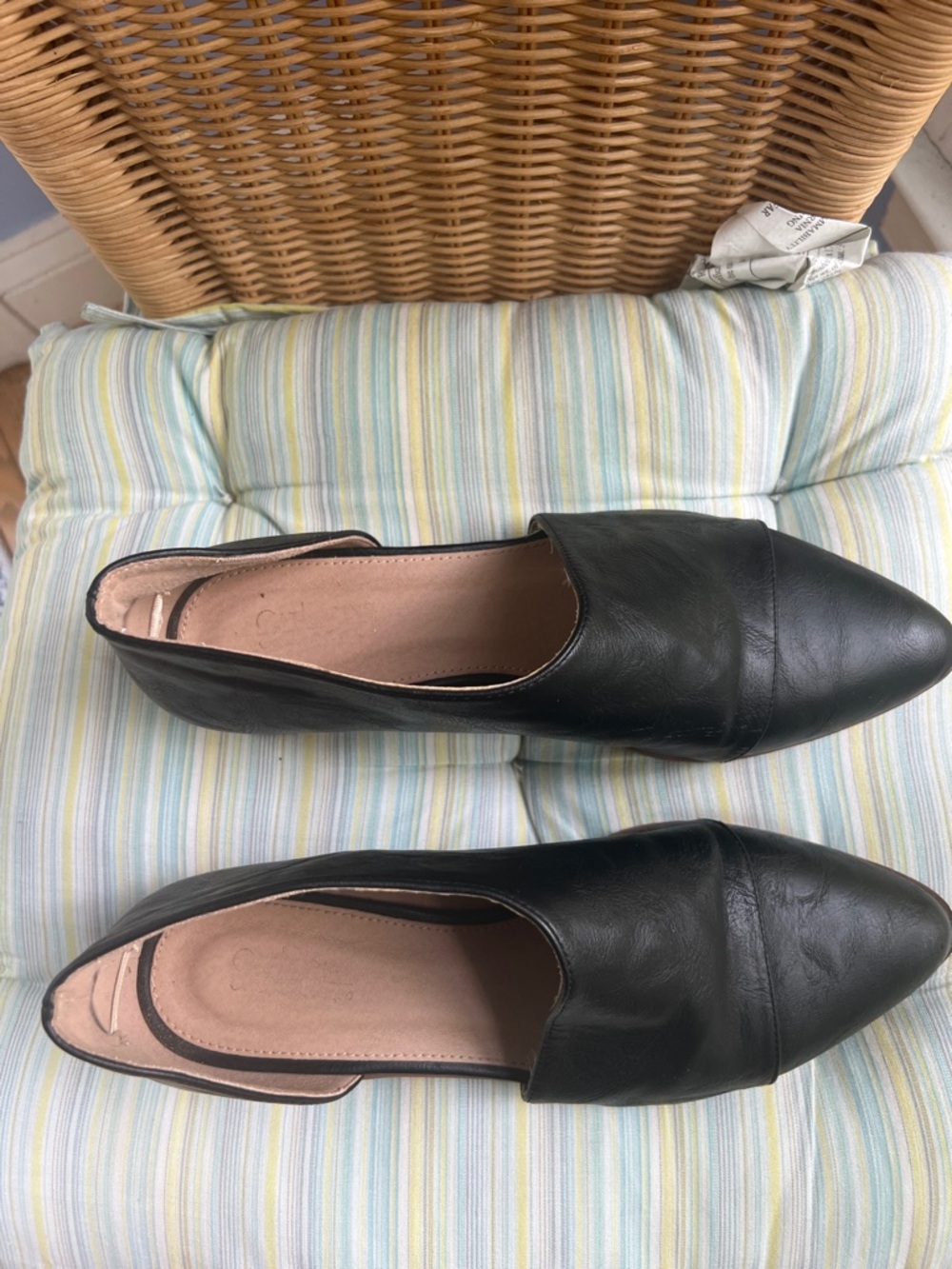 Catherines Black Pointed Slip-On Mules